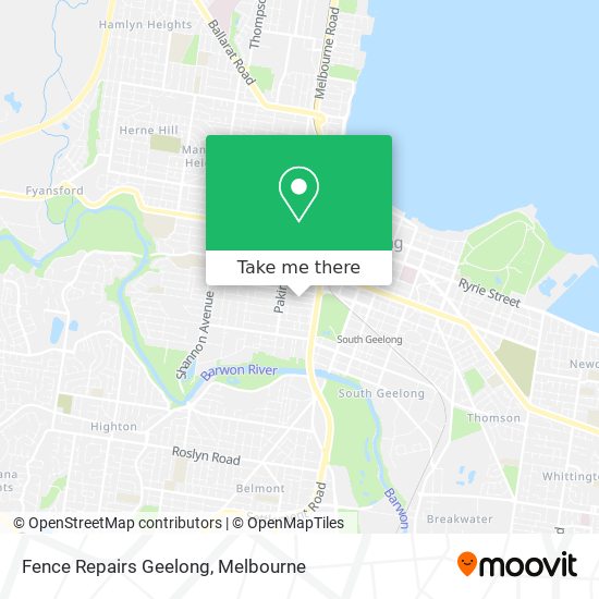Fence Repairs Geelong map