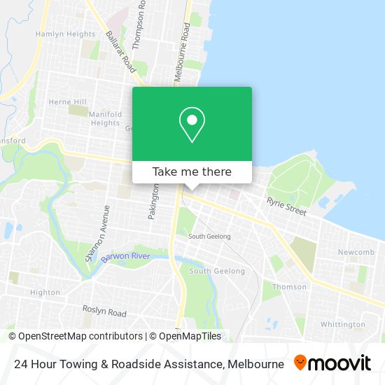 24 Hour Towing & Roadside Assistance map