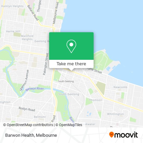 Mapa Barwon Health