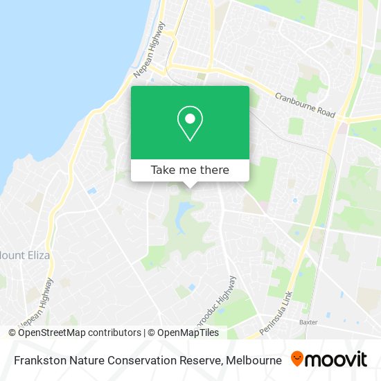 Frankston Nature Conservation Reserve map