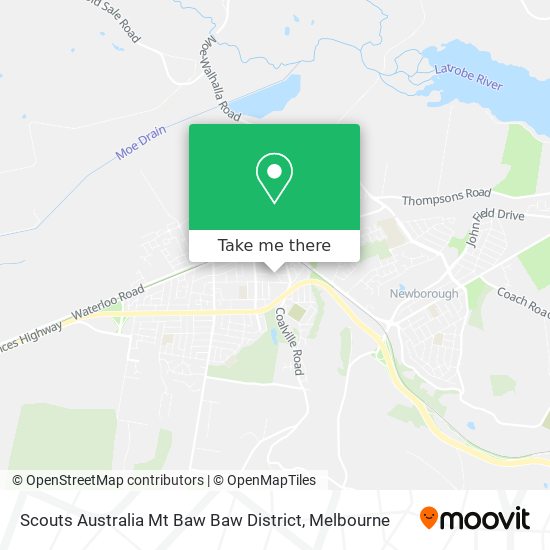 Scouts Australia Mt Baw Baw District map