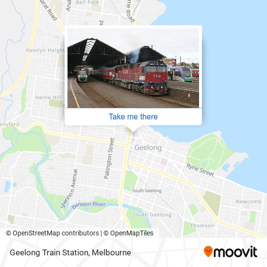 How to get to Geelong Train Station in Melbourne by Train or Bus?