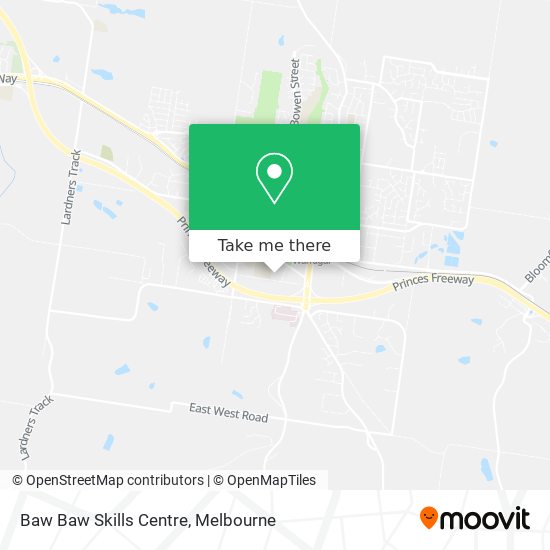 Baw Baw Skills Centre map