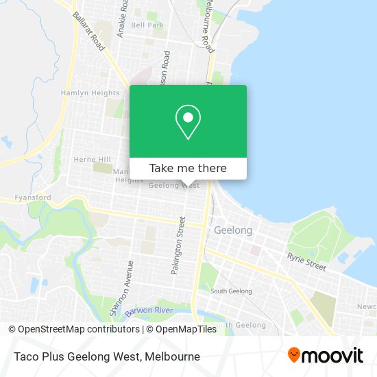 Taco Plus Geelong West map