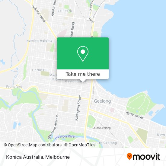 Konica Australia map