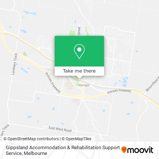 Mapa Gippsland Accommodation & Rehabilitation Support Service