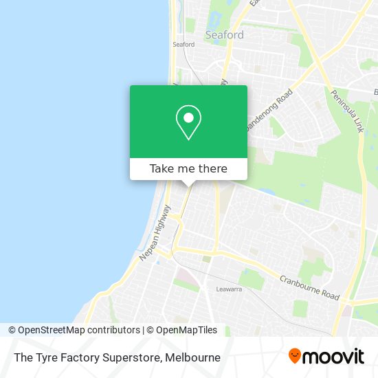 The Tyre Factory Superstore map