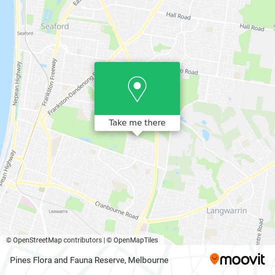 Pines Flora and Fauna Reserve map