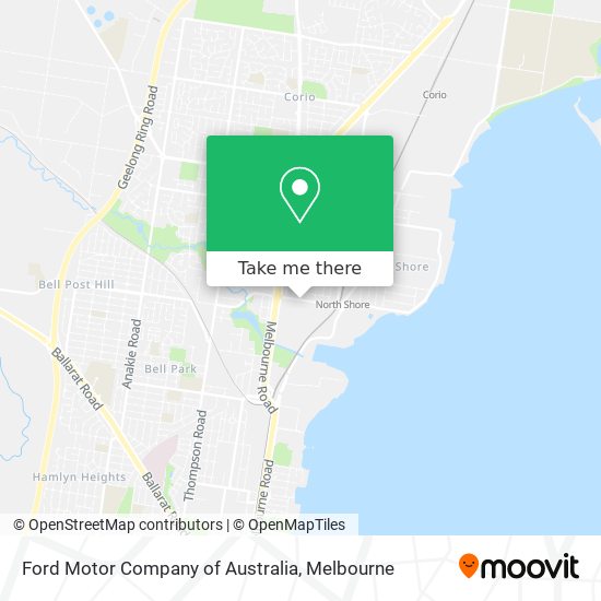 Ford Motor Company of Australia map