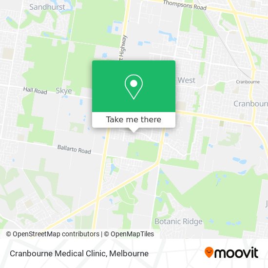 Mapa Cranbourne Medical Clinic