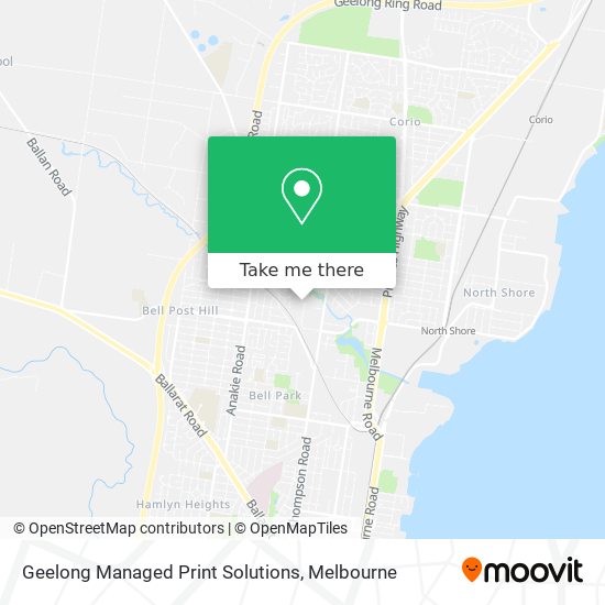 Geelong Managed Print Solutions map