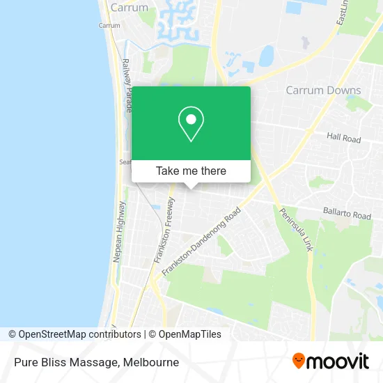 Pure Bliss Massage map