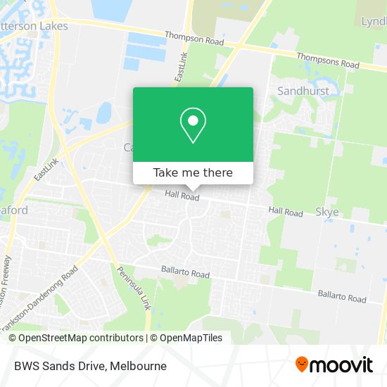 Mapa BWS Sands Drive