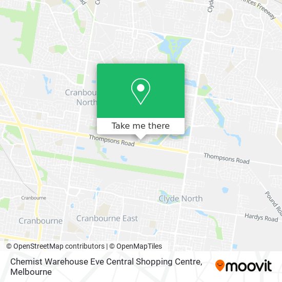 Chemist Warehouse Eve Central Shopping Centre map
