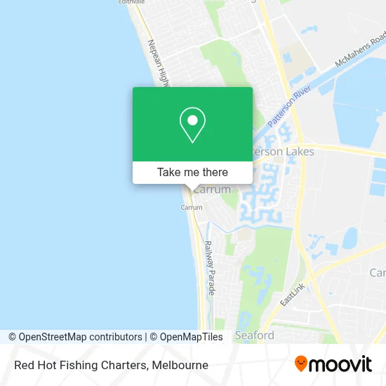 Red Hot Fishing Charters map