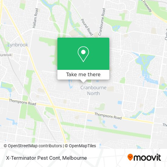 X-Terminator Pest Cont map
