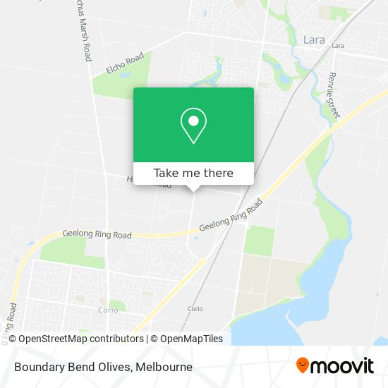 Boundary Bend Olives map