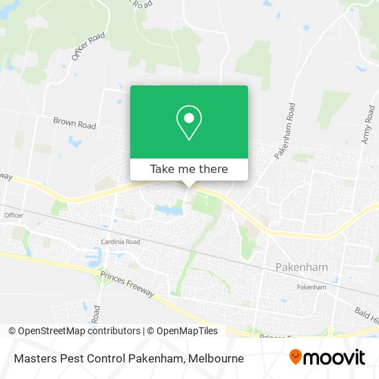 Masters Pest Control Pakenham map