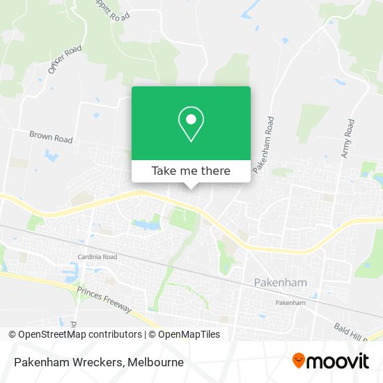Pakenham Wreckers map