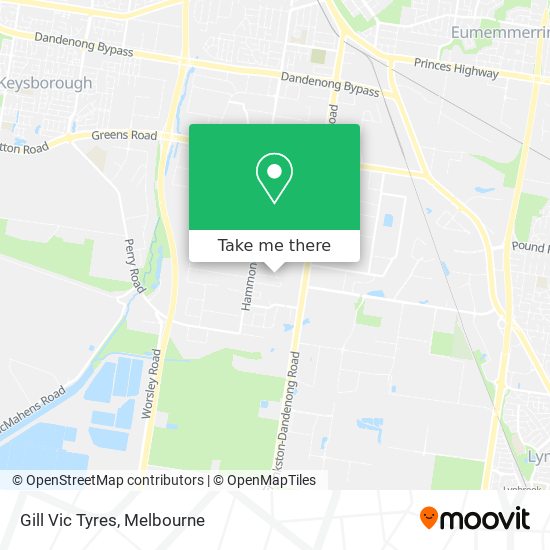 Gill Vic Tyres map