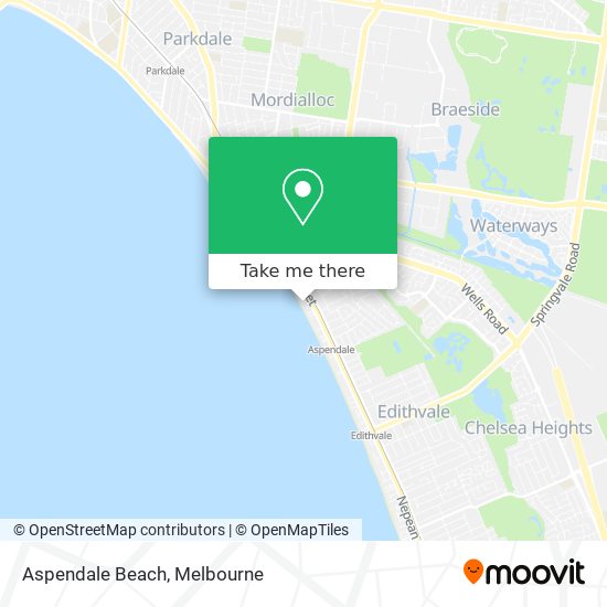 Mapa Aspendale Beach