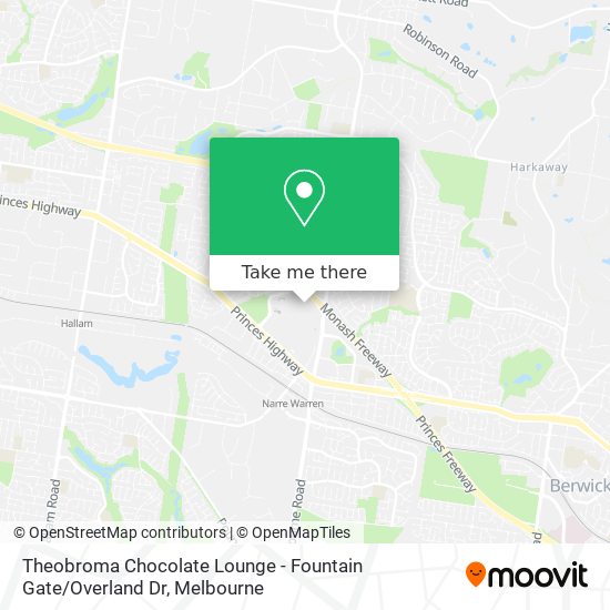 Theobroma Chocolate Lounge - Fountain Gate / Overland Dr map