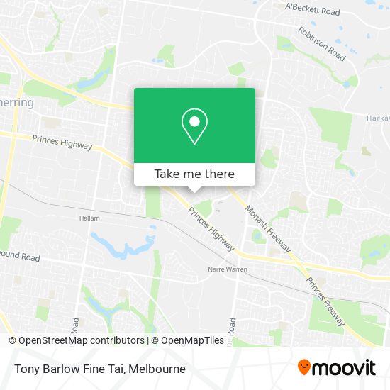 Mapa Tony Barlow Fine Tai