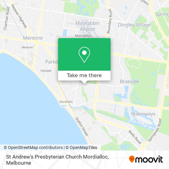 Mapa St Andrew's Presbyterian Church Mordialloc