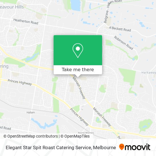 Mapa Elegant Star Spit Roast Catering Service