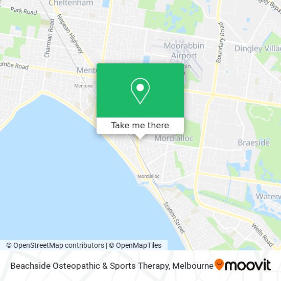 Beachside Osteopathic & Sports Therapy map