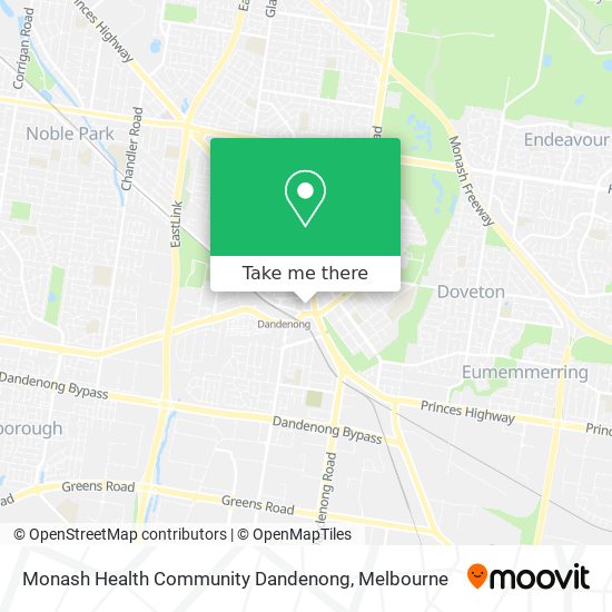 Monash Health Community Dandenong map