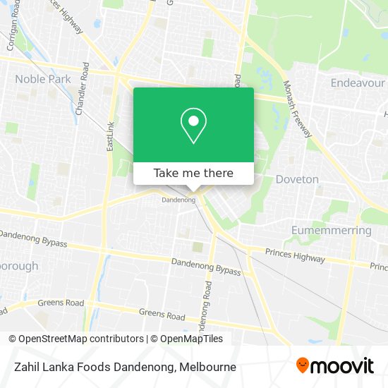 Mapa Zahil Lanka Foods Dandenong