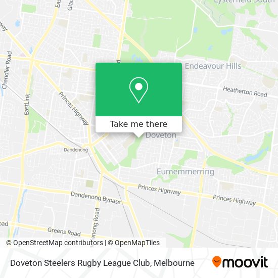 Doveton Steelers Rugby League Club map
