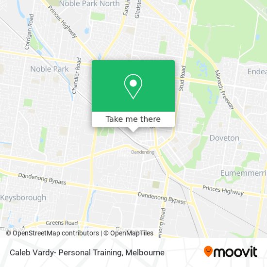 Caleb Vardy- Personal Training map