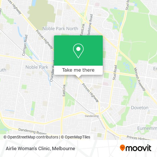 How to get to Airlie Woman's Clinic in Dandenong by Bus or Train?
