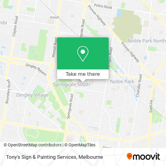 Mapa Tony's Sign & Painting Services