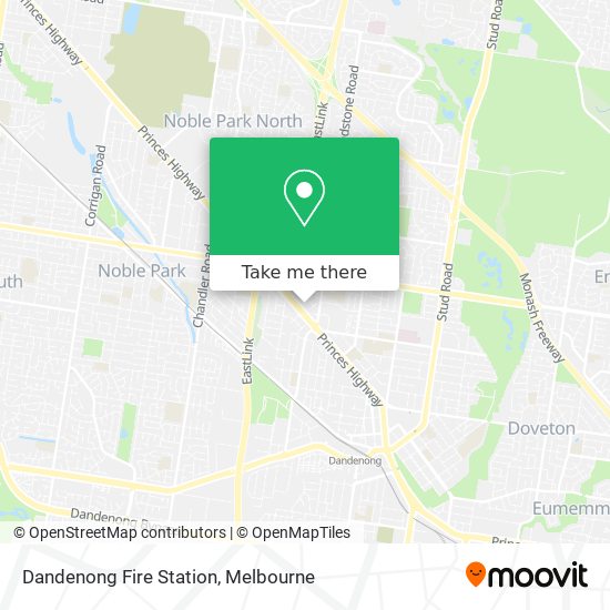 Dandenong Fire Station map