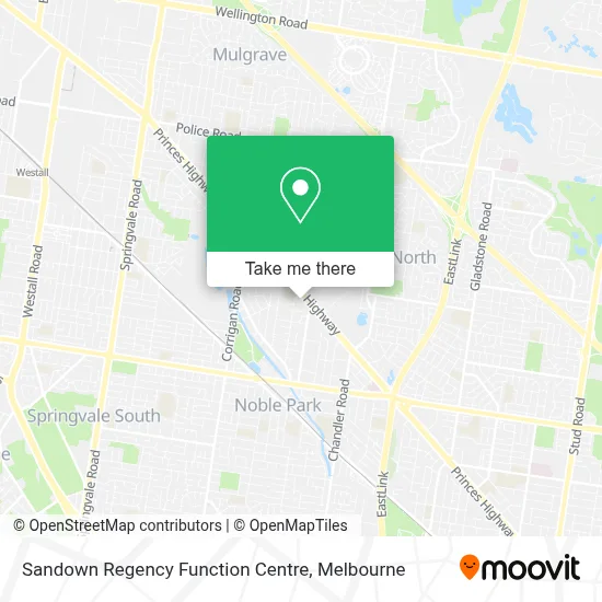 Mapa Sandown Regency Function Centre