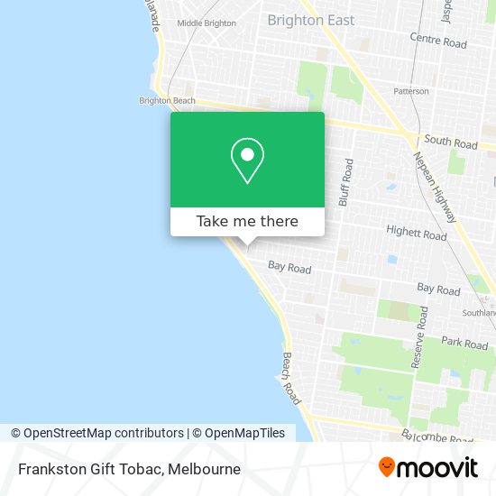 Mapa Frankston Gift Tobac