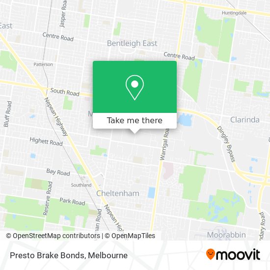 Presto Brake Bonds map