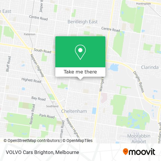 VOLVO Cars Brighton map