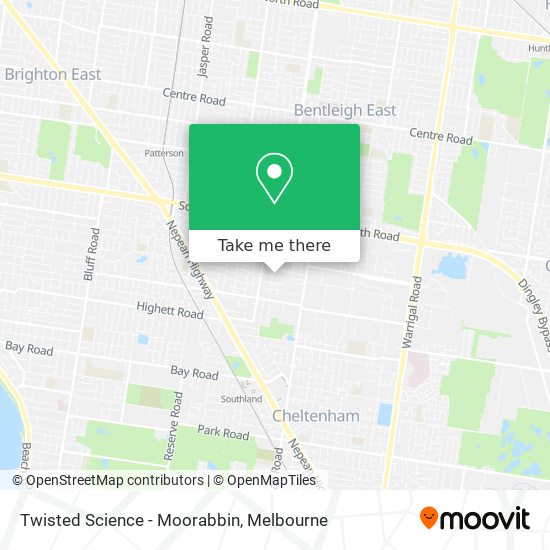 Twisted Science - Moorabbin map