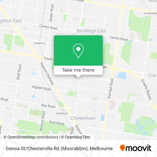 Genoa St / Chesterville Rd (Moorabbin) map