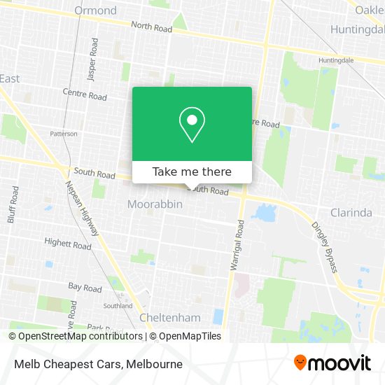 Melb Cheapest Cars map