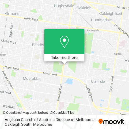 Mapa Anglican Church of Australia Diocese of Melbourne Oakleigh South
