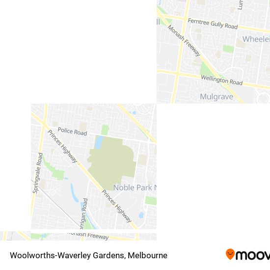 Woolworths-Waverley Gardens map