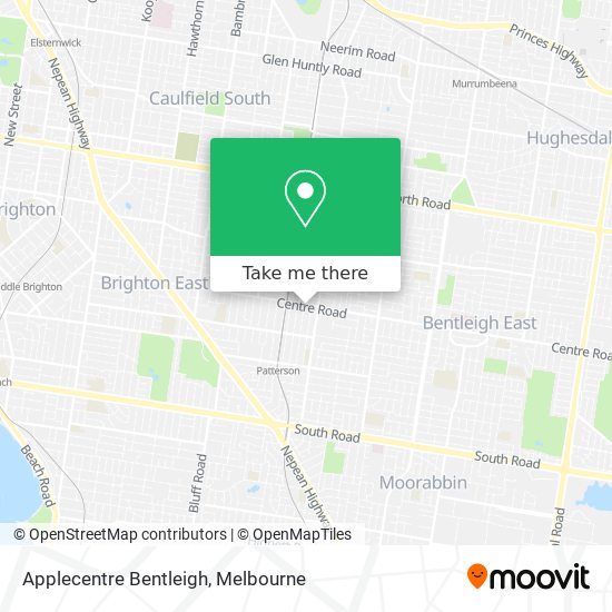 Mapa Applecentre Bentleigh