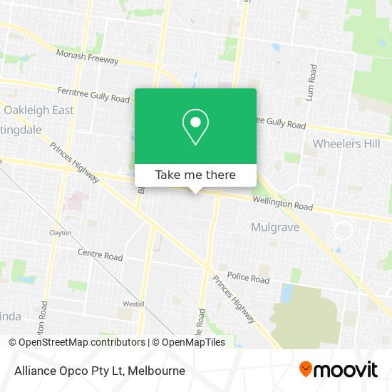 Alliance Opco Pty Lt map
