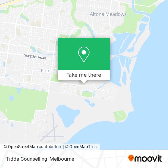 Tidda Counselling map