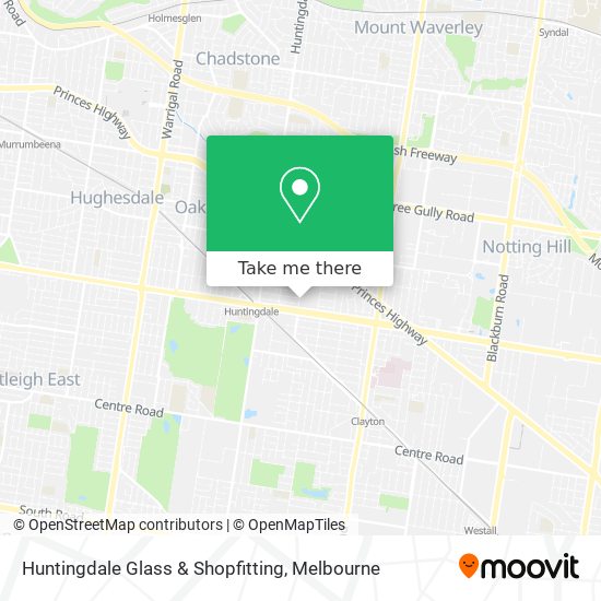 Huntingdale Glass & Shopfitting map